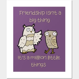 friendship of owls Posters and Art